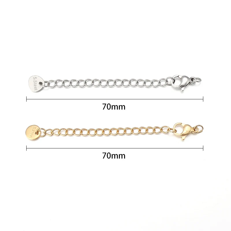 Цепочка-удлинитель для браслета из нержавеющей стали 10 шт./лот 7 см |