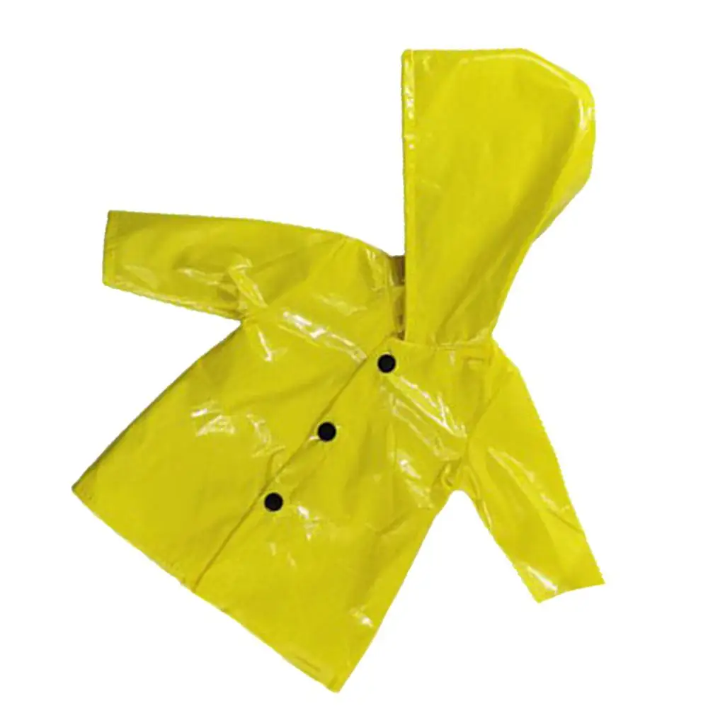

Fashion Doll Hooded Raincoat for 18inch Doll Accessory Yellow