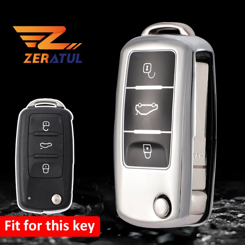 

Чехол для ключа VW POLO Bora Beetle Tiguan Passat Golf Jetta Eos для SKODA Fabia Octavia, защитные аксессуары для ключей