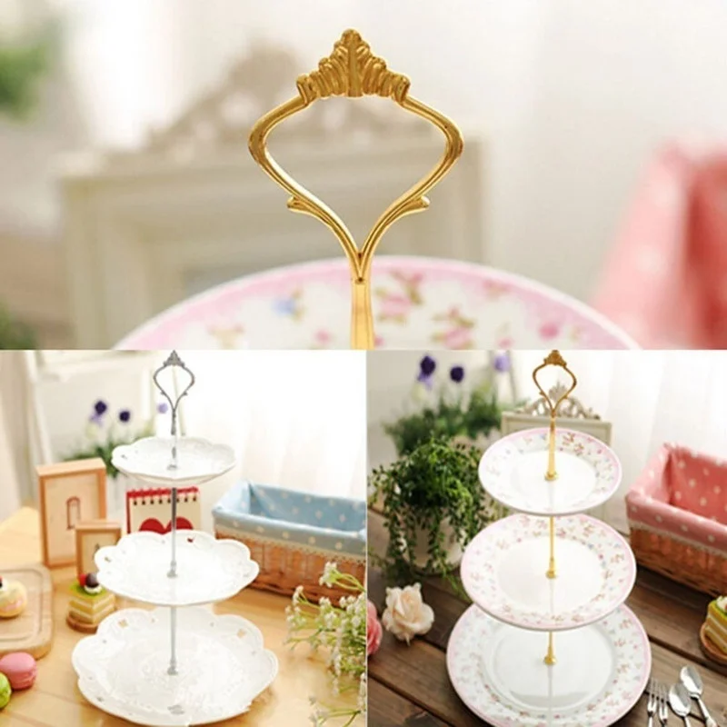1set Crown Design Cake Stand (Plate Not Included) Zinc Alloy 2-3 Layers Wedding Plate Fruits Placed Tool | Дом и сад
