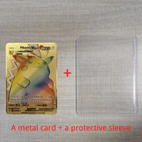 spanish pokemon card metal card gold sp card collection gift childrens game battle collection card birthday gift card