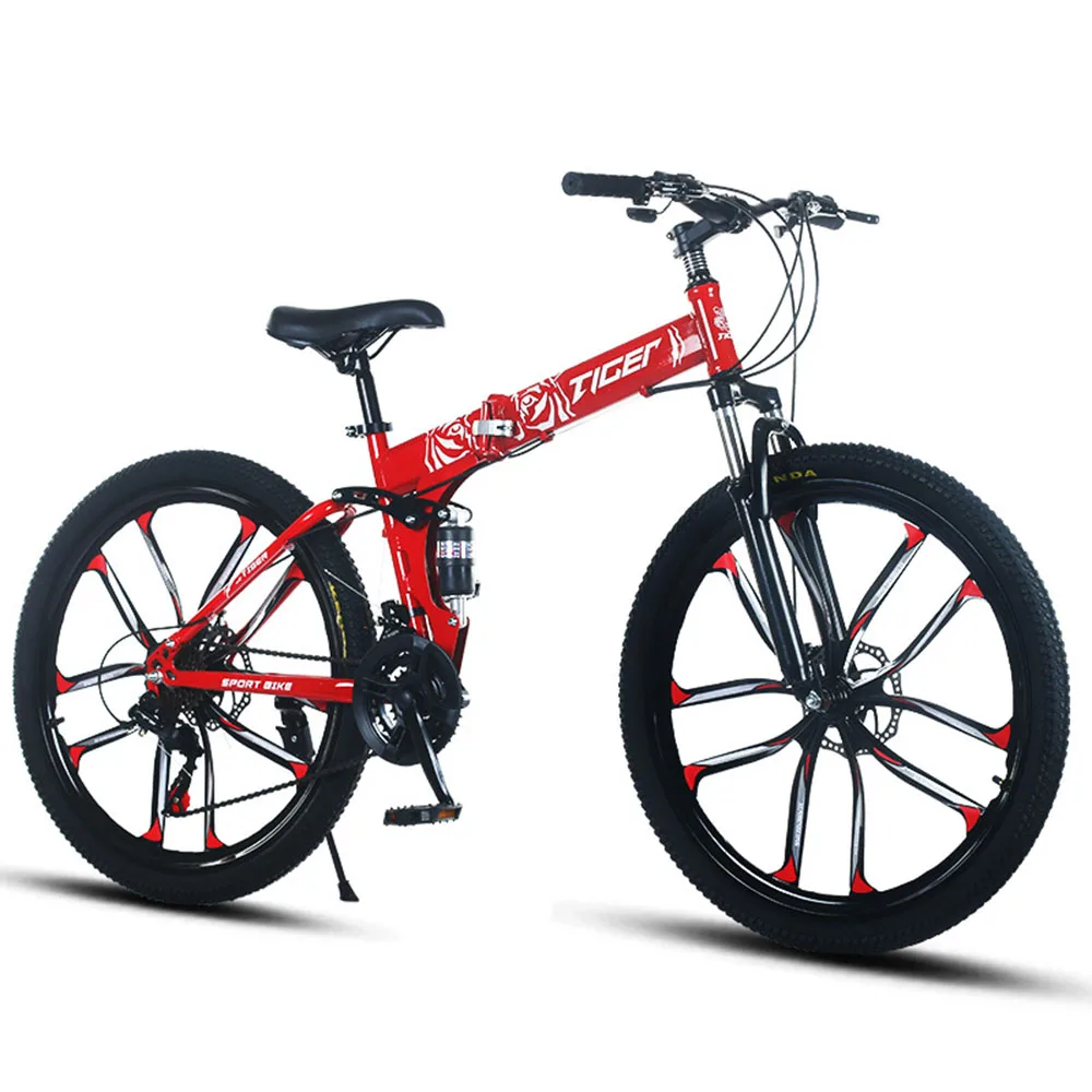 

Mountain Bicycle 26 Inches Bike For Adult Students With Foldable Variable Speed Double Disc Brake Anti-Skid Highway Off-Road