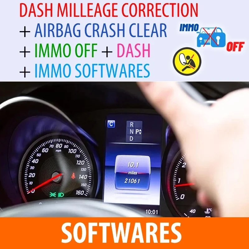 

DASH MILLEAGE CORRECTION + AIRBAG CRASH CLEAR + IMMO OFF + DASH + IMMO SOFTWARES / TOTAL 32 GB Package of Software Ecu