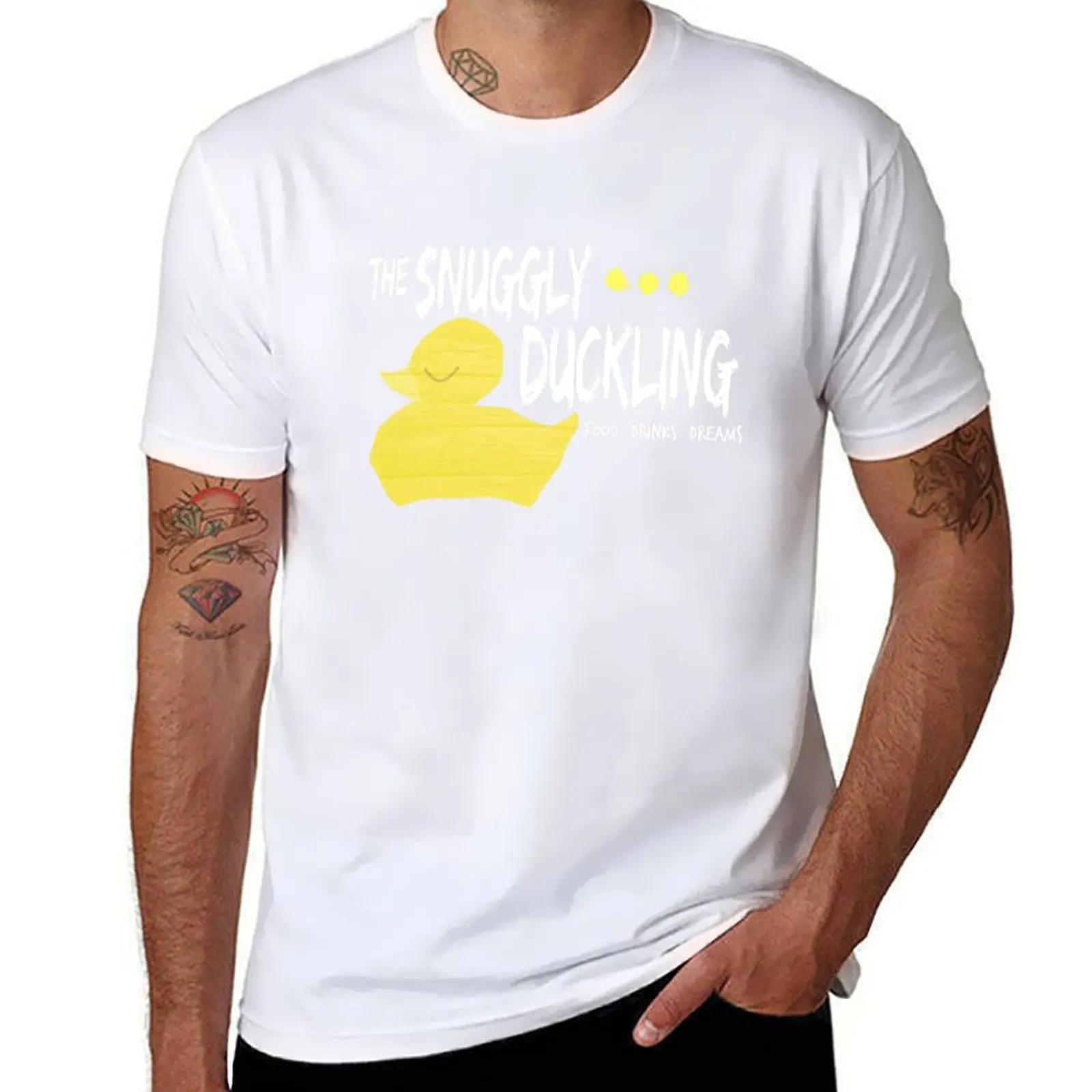 Фото Футболка Duckling Snuggly WHITE The - T-Shirt большого размера из мягкого хлопка №1