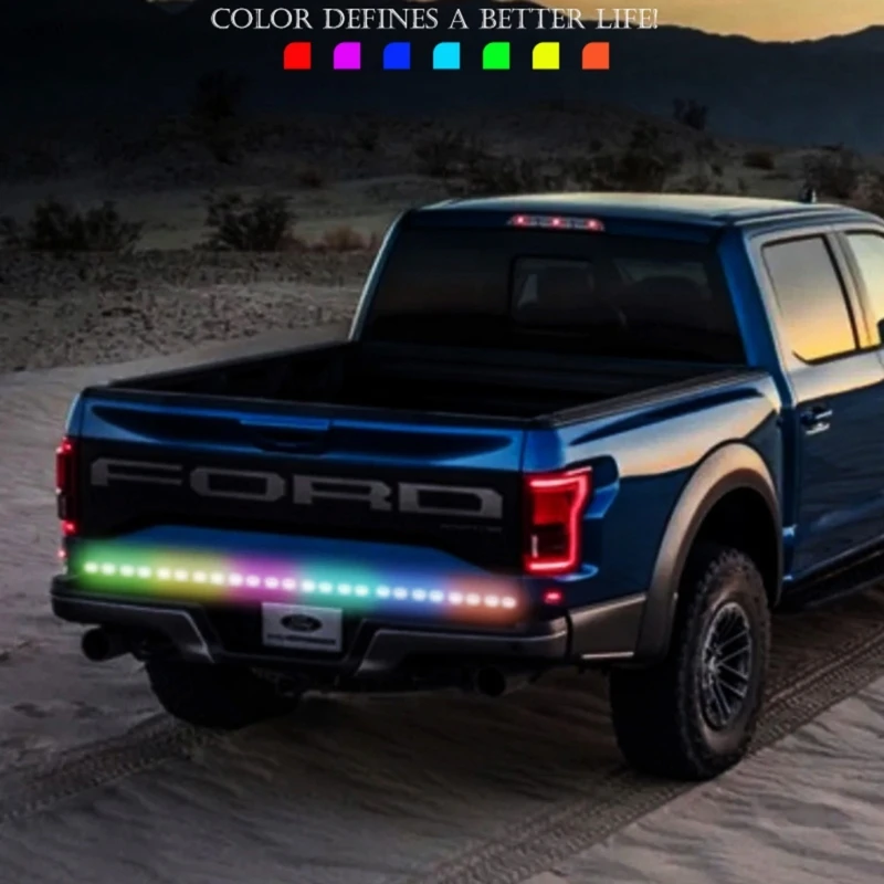 

Pickup Tail Truck Tailgate Light Bar LED Strip Brake Lamp Flowing Turnning Lamp