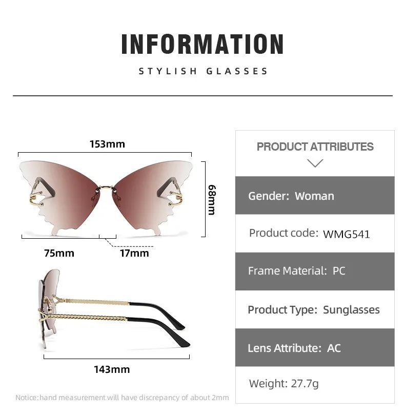 Женские винтажные солнцезащитные очки VWKTUUN с бабочкой в металлической оправе