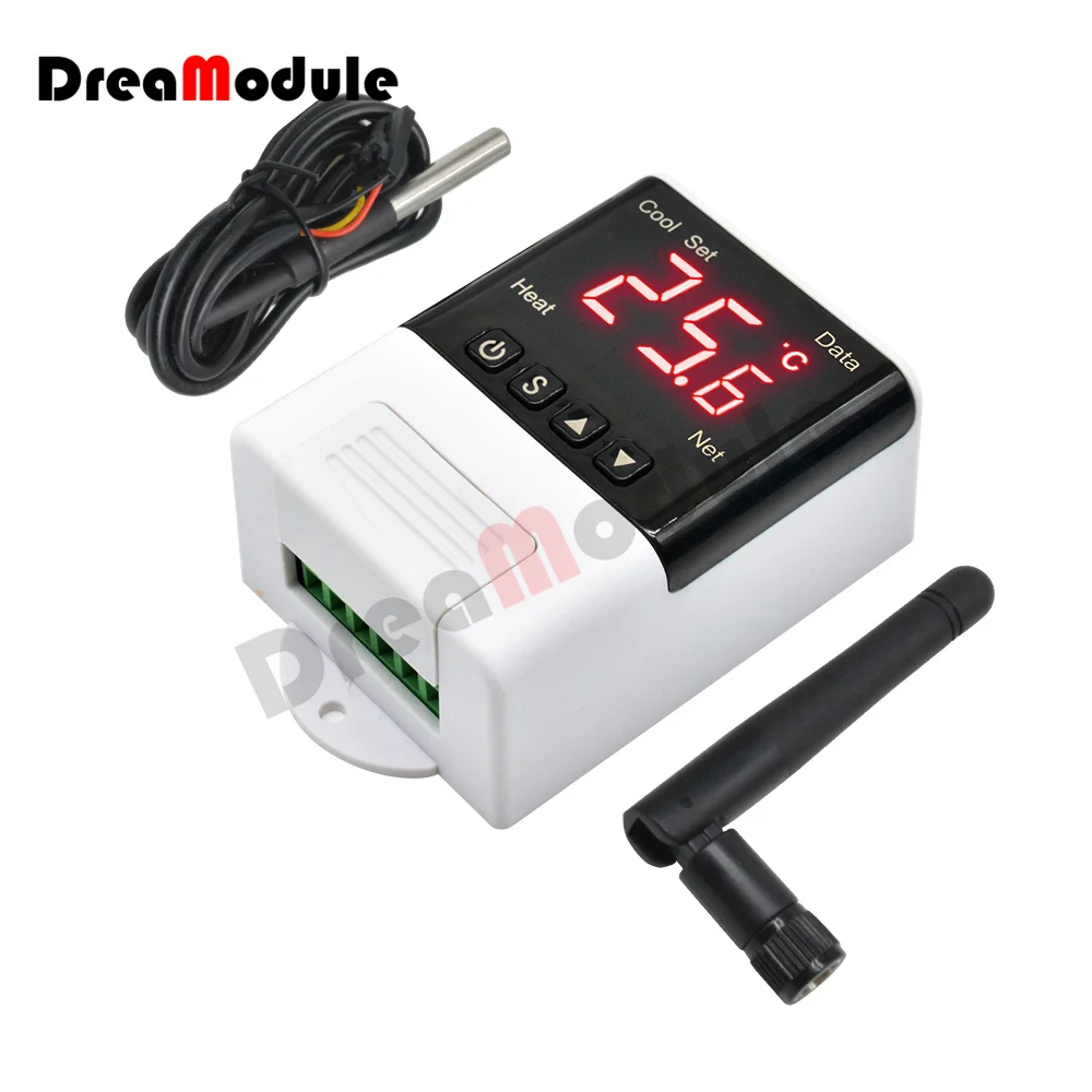 dtc1201 ac 110v 220v thermostat ntc sensor digital display wifi temperature controller electronic digital thermoregulator w3001 free global shipping