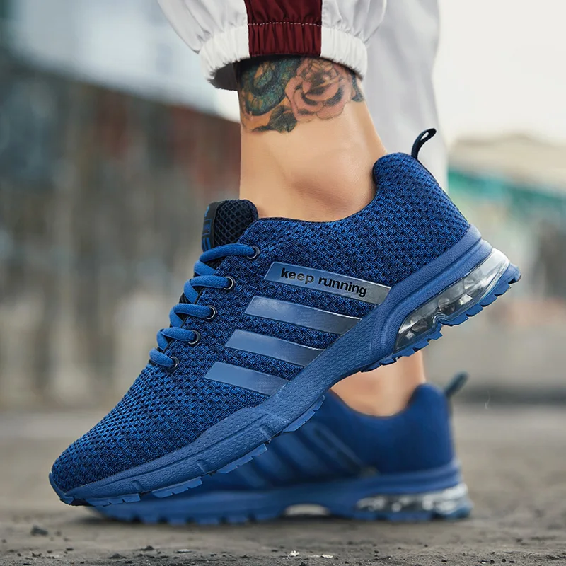 Mens Shoes Comfortable Sports Shoes Breathable Running Shoes for Men New Men Sneakers Lace Up Low Top Casual Air Cushion Shoes