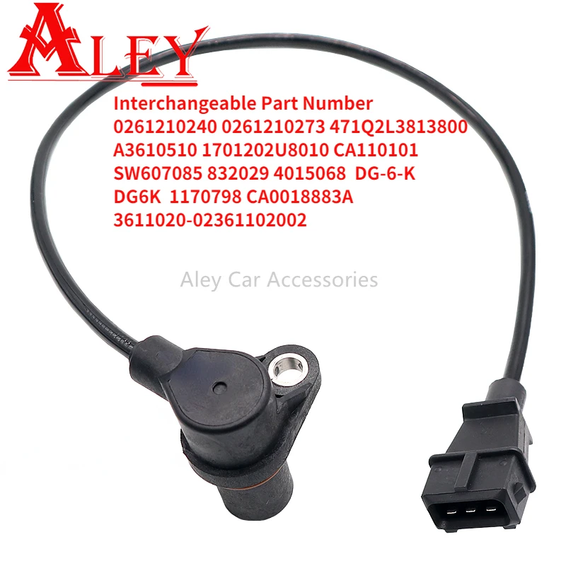 

5PCS High Quality New 0261210240 4015068 832029 0261210273 For Geely For BYD F3 F3R F6 G3 G3R G6 L3 Crankshaft Position Sensor