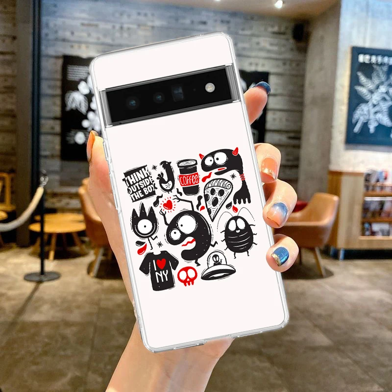 Фото Чехол для телефона Google Pixel 10 9 Pro XL 8 7 6 Pro 10A 9A 8A 7A 6A 5 4 5A 4A 3A XL 5G, прозрачный, с рисунком, милый щенок, котенок, кошка №5