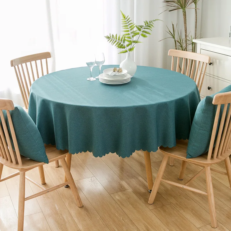 

Round table cloth fabric waterproof and oil