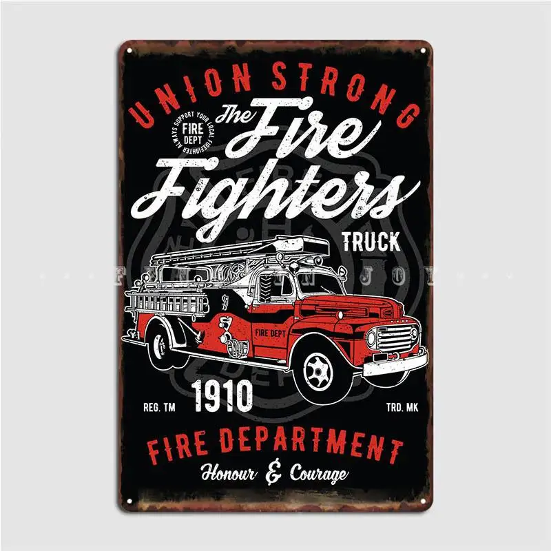 

Fire Fighter Union сильный металлический знак кинотеатр гостиная клуб бар винтажный Настенный декор оловянный знак плакаты