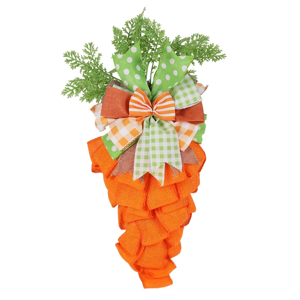 

Carrot Wreath Easter Decorations for Home Decor Rustic Spring Wreaths for Front Door Wall Hanging Carrot Garland Farmhouse