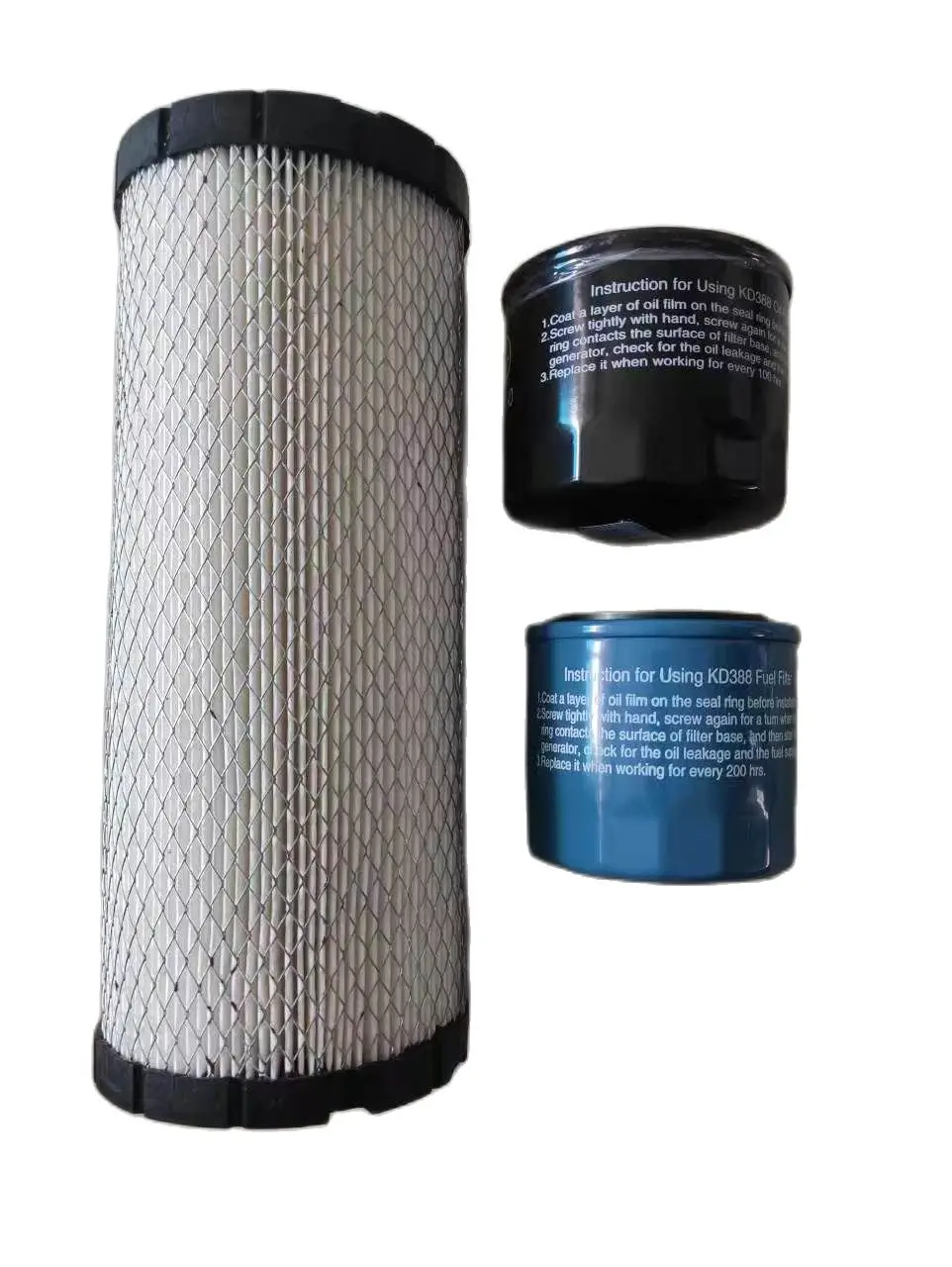 

Air filter KD388-07300 Oil Filter KD388-09300 Fuel Filter KD388-10320 KD388 KD488 Filter element for KDE20SS3 GENERATOR PARTS