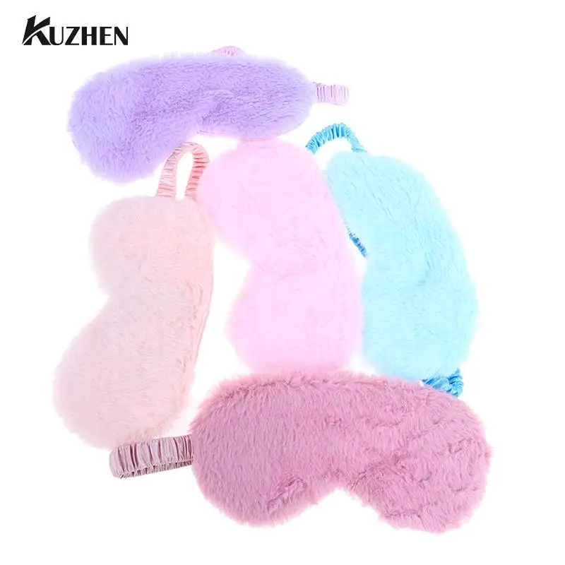 

Супермягкие плюшевые маски для глаз, шелковые маски для сна в виде любовных облаков, кроликов, плюшевые маски для сна, наглазник с мультяшны...