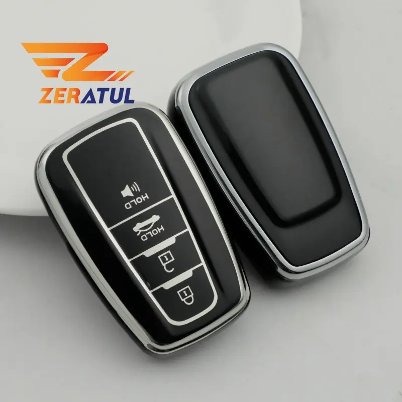 

Чехол для автомобильного ключа из ТПУ с 2/3/4 кнопками, чехол для Toyota Prius Camry Corolla CHR RAV4 Land Cruiser Prado, аксессуары для ключей