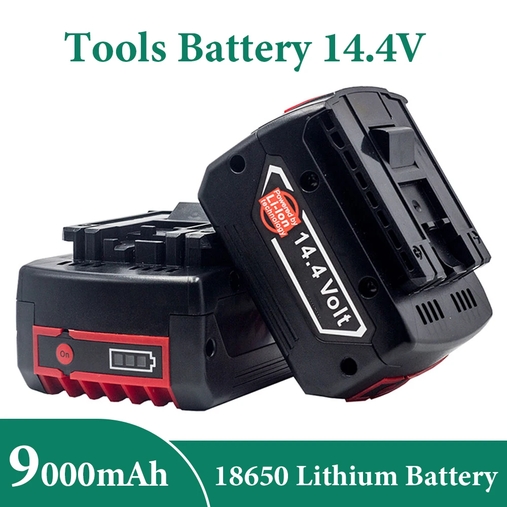 

Battery for Bosch 14.4V Power Tool 9000mah Replacement Lithium-Ion 9.0Ah Rechargeable Battery for GBH GDR GSR1080 DDS180 BAT614G