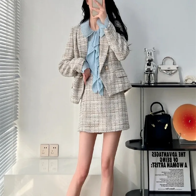 

Новинка 2023, женская одежда, модный универсальный двубортный пиджак в иностранном стиле с тонкой текстурой