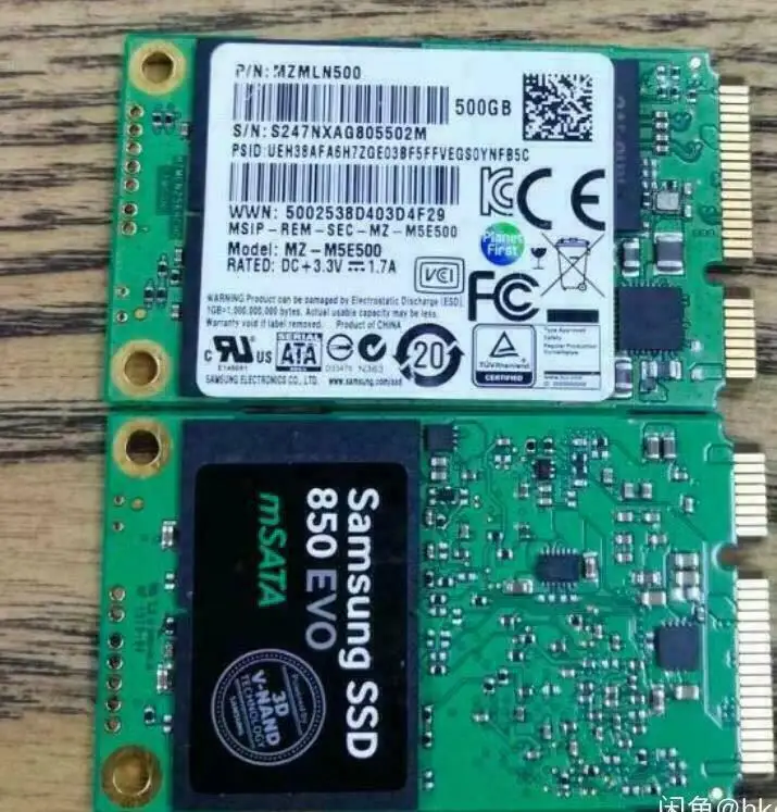 Samsung 500GB MSATA 850 EVO 3D V-NAND SSD MZMLN500 MZ-M5E500 Solid State Drive