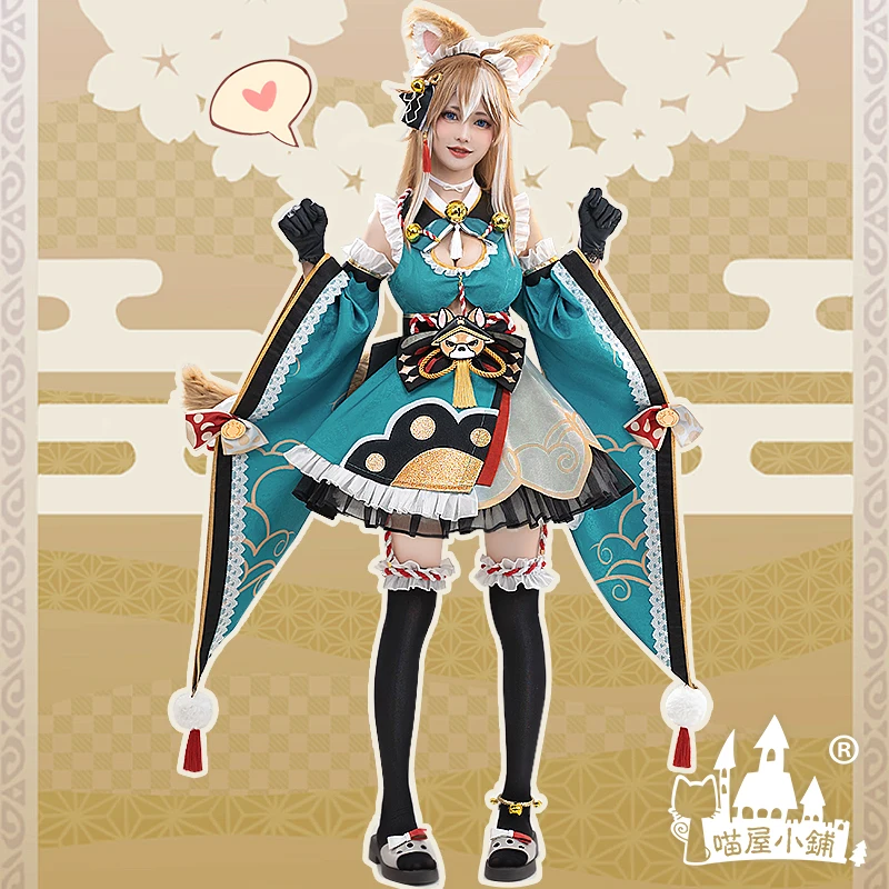 

COSLEE Genshin Impact Miss Hina Sheena Gorou косплей костюм милая горничная Платье Униформа Хэллоуин женский костюм Новинка