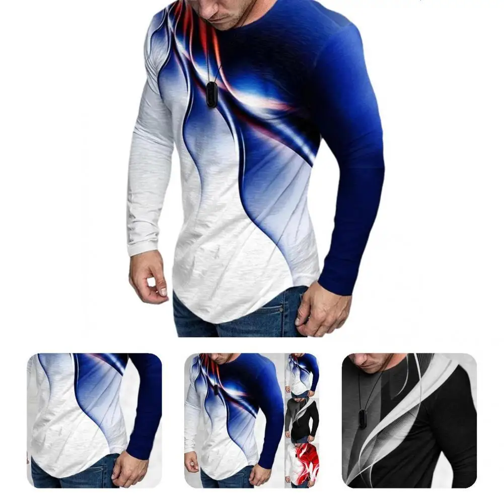 

Shirt Irregular Hem Wear-resistant Breathable Casual Men Shirt Spring Shirt for Street