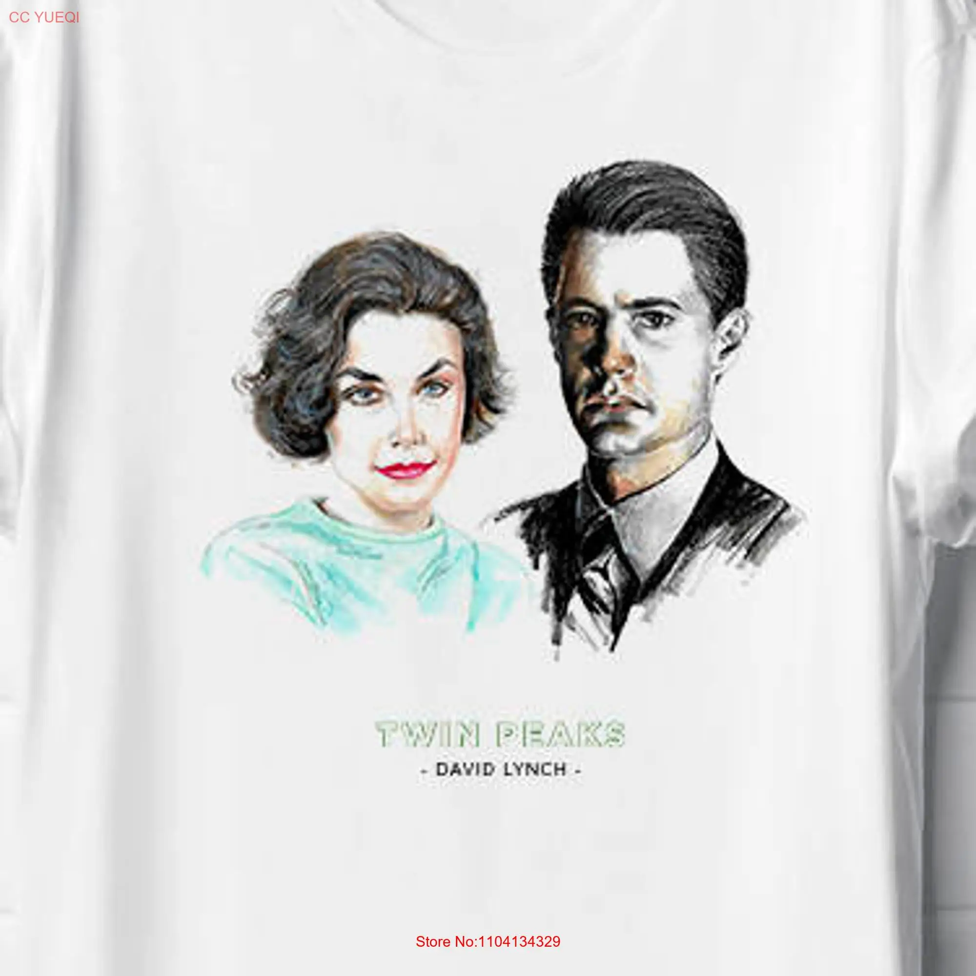 Женская футболка с длинным или коротким рукавом принтом Дэвида Линча