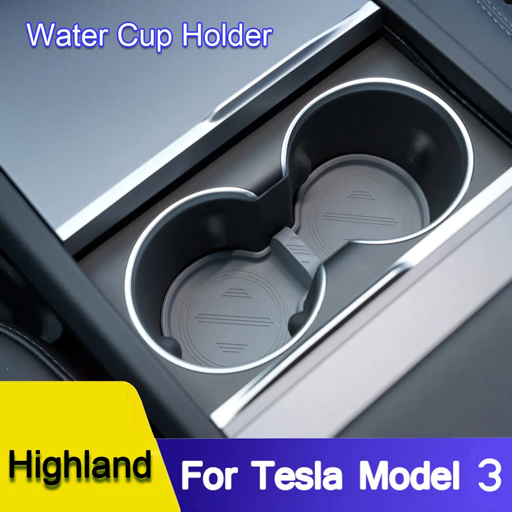 Для Tesla Model S X 2022 - 2024 3 Highland держатель стакана для воды коробка хранения консоль ТПЭ