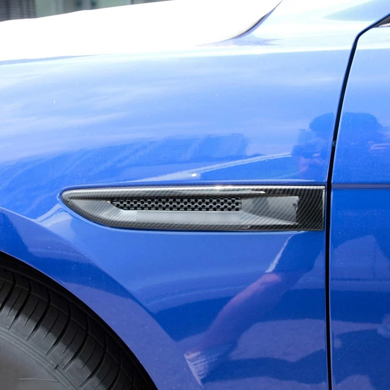 Carbon Fiber Side Fender Air Vent Outlet Cover Trim Decoration For Jaguar XF XE F-Pace X761 Accessories Set Of 2Pcs