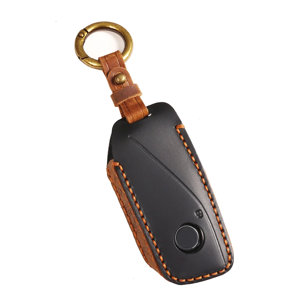 

Key Case Car Key Cover Key Bag Fob Leather Remote Black Brown Car Accessories Case Cover Brand New For BMW Ix X7 I7 XM 2023