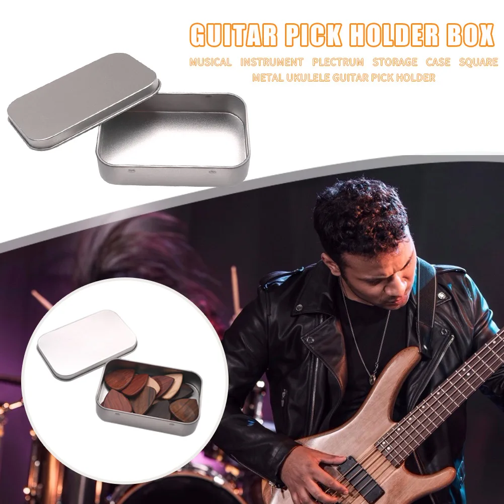 

Металлический Чехол Plectrum для хранения укулеле, держатель для гитары, квадратный музыкальный инструмент для любителей музыки, аксессуары дл...