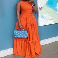 office dress solid color sleeveless slim long dress ol commuter elegant dresses for summer 2022 new africa female clothing