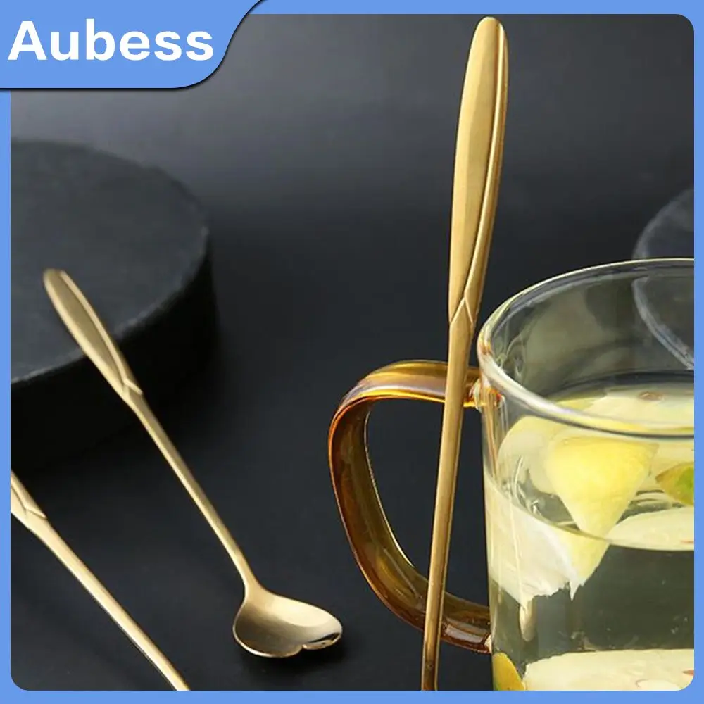 

1PC Stainless Steel Spoon Cherry Rose Gold Silver Scoop Coffee Spoon Christmas Gifts Kitchen Accessories Tableware Decoration