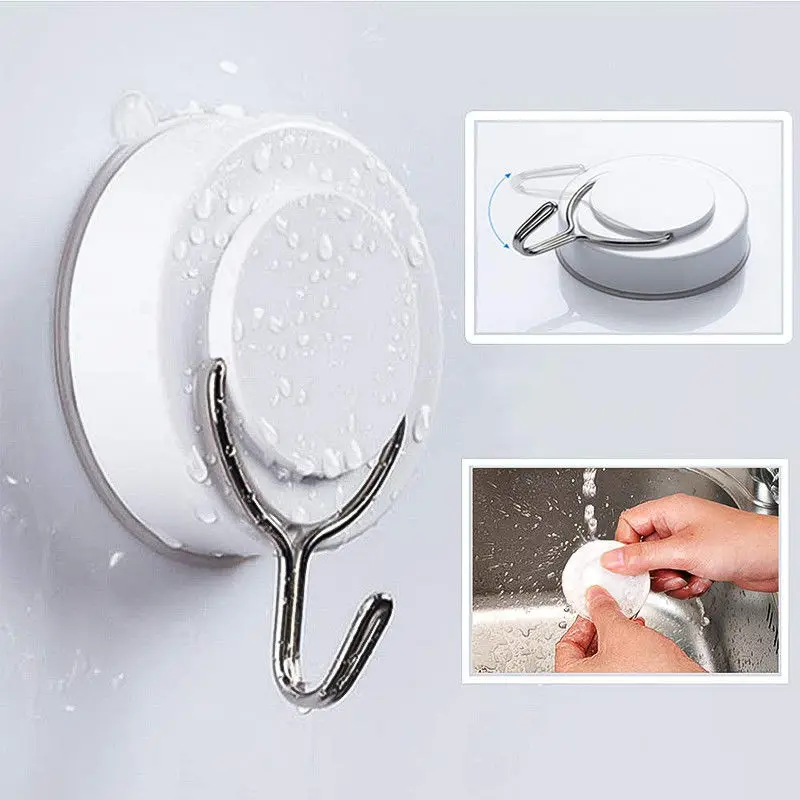 

1pcs Knob Vacuum Hooks Strong Self Adhesive Door Wall Hangers Hooks Suction Heavy Load Rack Cup Sucker for Kitchen Bathroom NEW