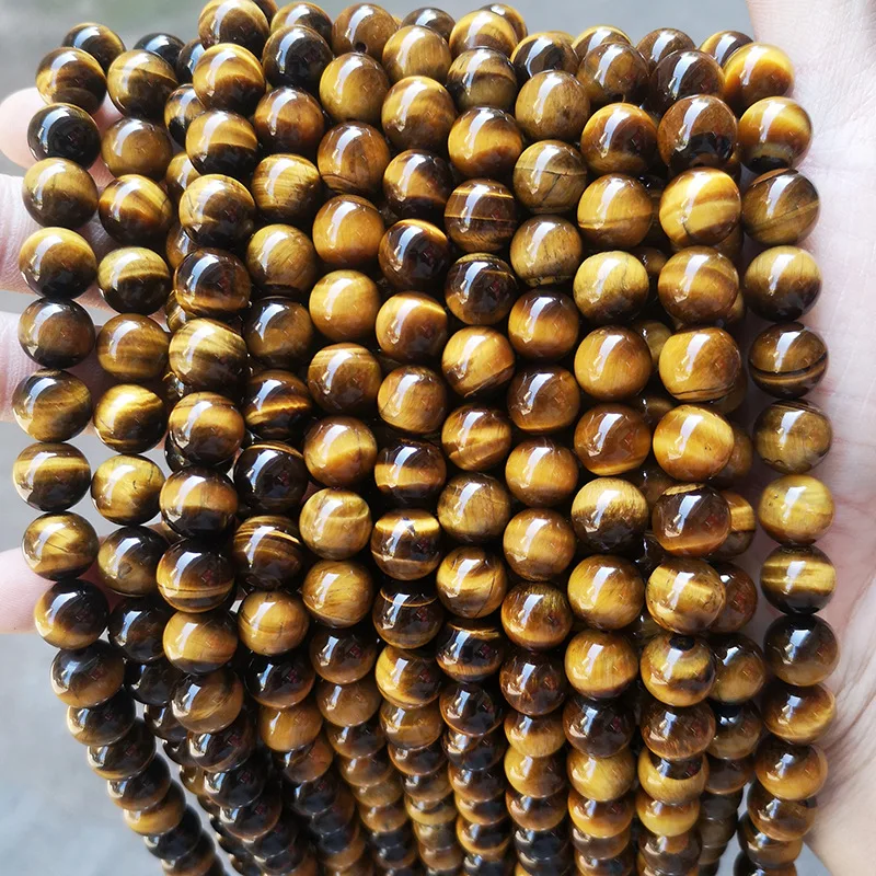 

Natural Yellow Tiger Eye Stone Beads Round Loose Spacer Beads For Jewelry Making Diy Bracelet Necklace Accessories 4/6/8/10/12mm