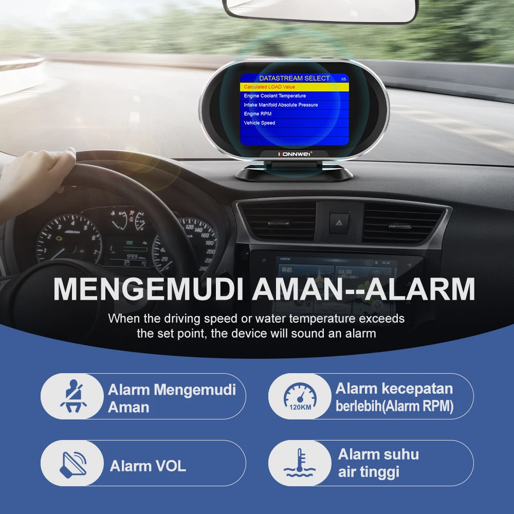 Новый встроенный компьютер KONNWEI KW206 OBD2 автоматический цифровой сканер расход