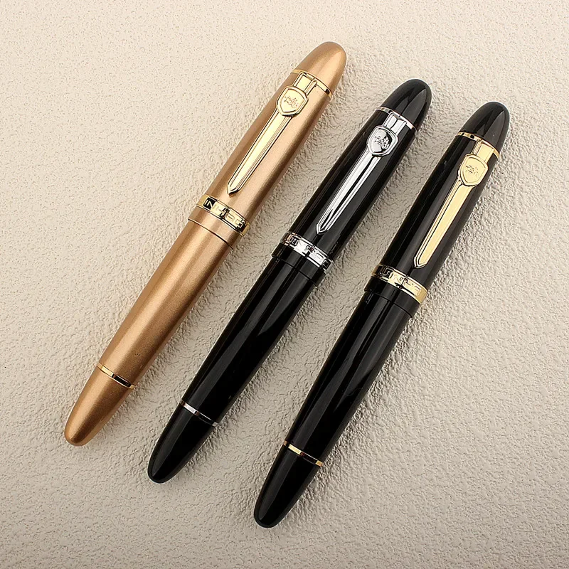 Новинка металлическая шариковая ручка Jinhao 159 черная и Золотая серебряная толщина