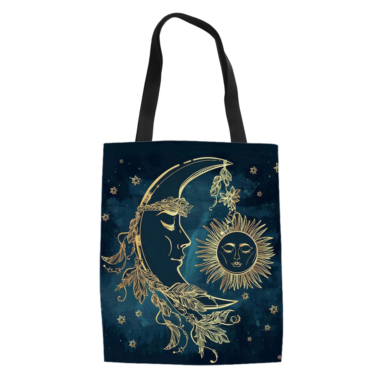 Mystery Moon Print Capacity Handle Bag Adult Student Outdoor Shopping Bag Lightweight Daily Decoration Draagtas