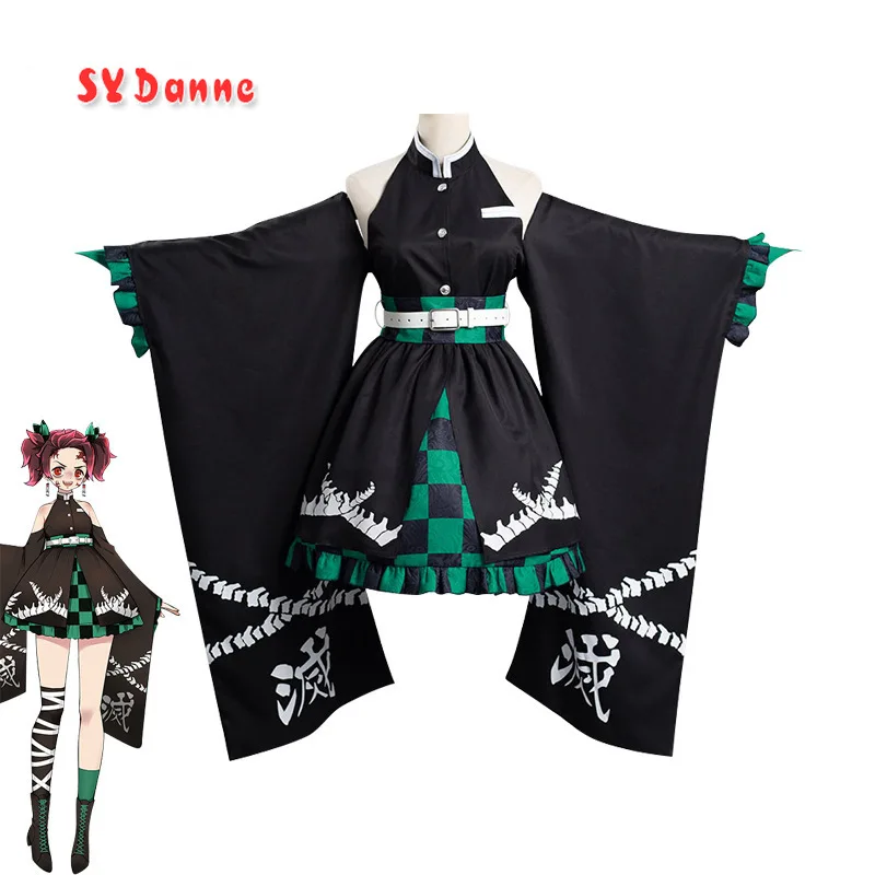

Anime Demon Slayer Kamado Tanjirou Cosplay Costume Agatsuma Zenitsu Kimono Kimetsu no Yaiba Outfits Halloween Carnival Suit