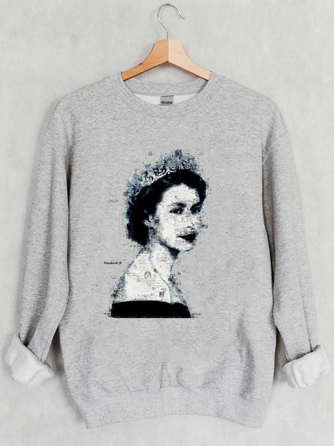 

Queen Print Fashion Long Sleeve Sweatshirt