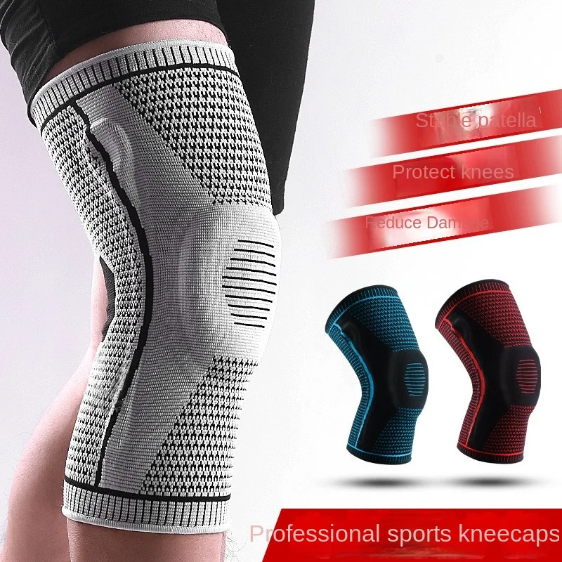 Купи Cycling City Sports Cycling Knee Pads Man Silicone Spring Leg Pads Knitted Breathable Knee Pads Fitness Sports Protective Gear за 766 рублей в магазине AliExpress