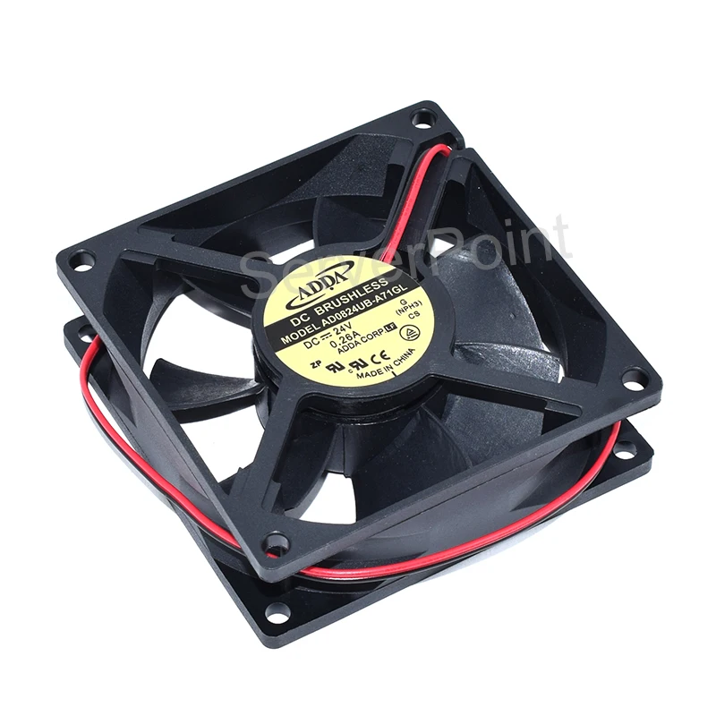 Оригинальный Новый AD0824UB-A71GL 24V 0.26A 80*80*25 мм 2-контактный серверный квадратный охлаждающий вентилятор