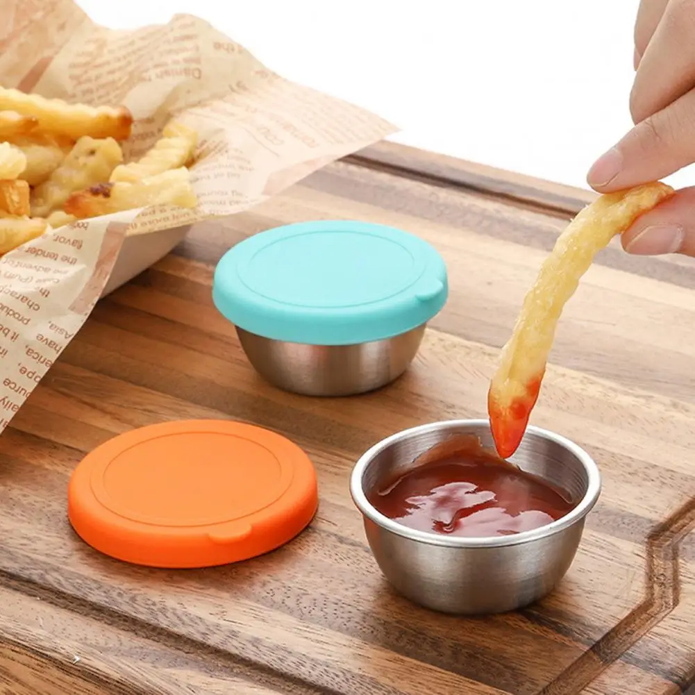 

Durable Sauce Container Smooth Edge Convenient Stainless Steel Seasoning Container Kitchen Supplies