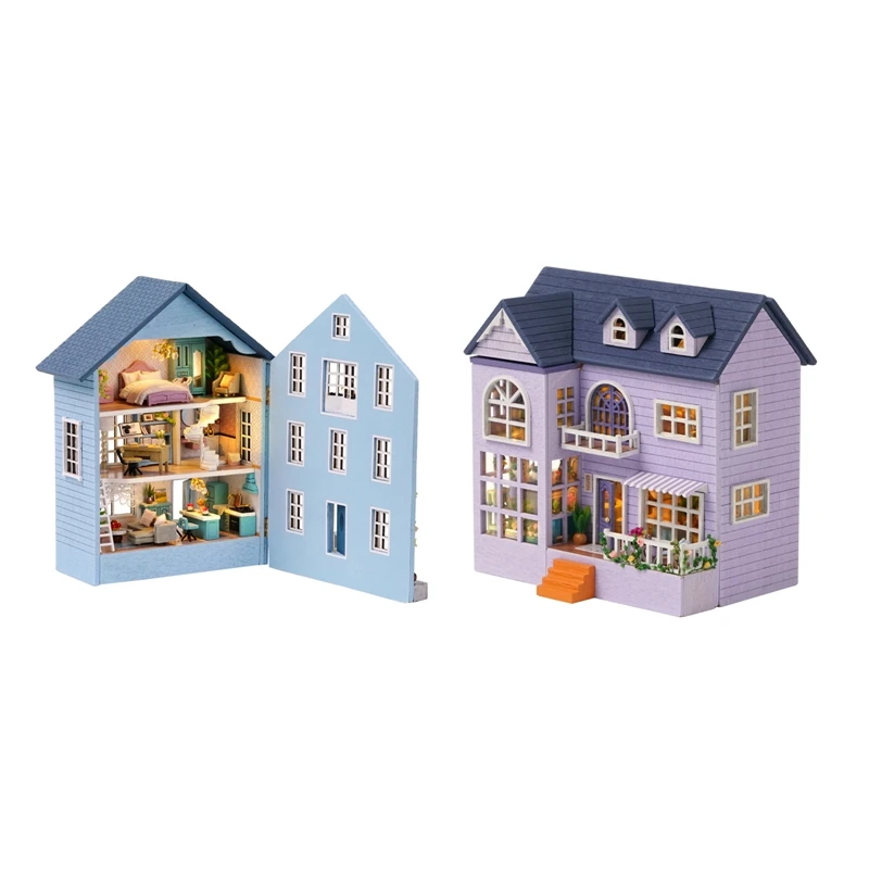 

Миниатюрный Кукольный домик «сделай сам» с мебелью, наборы мини-домиков, подарок для подростков