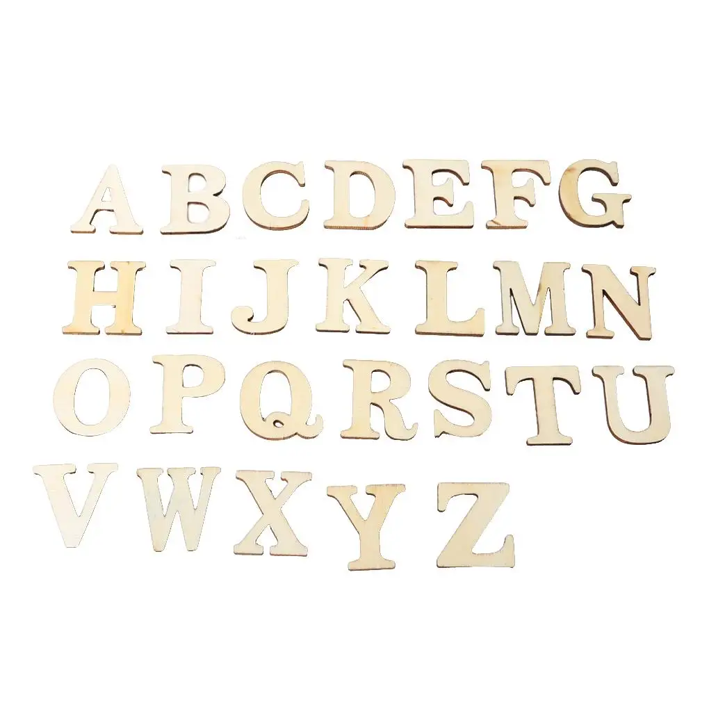 

3Set Mini Wooden 26 Letters For Wedding Party Unfinished Signs Adult Crafts Self-adhesive Anniversary Gifts Wall Decor Birthday
