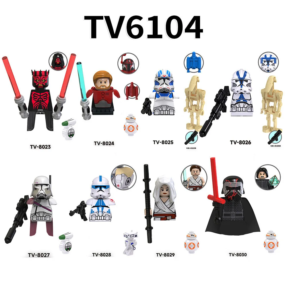 

star wars TV6104 Clone Soldier minifigures Figure Building BricksBB8 Small Particle Building Blocks Toys Boy Anime Figure