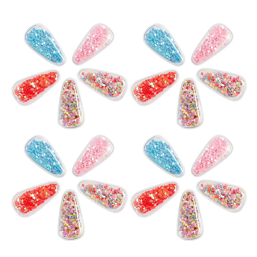 

Hair Clips Clip Quicksand Hairpin Snap Diy Barrettes Material Sequin Glitter Materials Hairpins Kids Girls Transparent Novelty