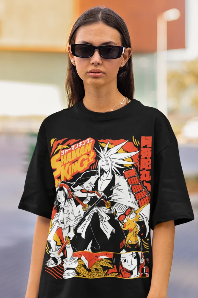 Фото Футболка Shaman King Yoh Amidamaru Yoh Asakura Anime Manga Подарочная рубашка всех размеров №4