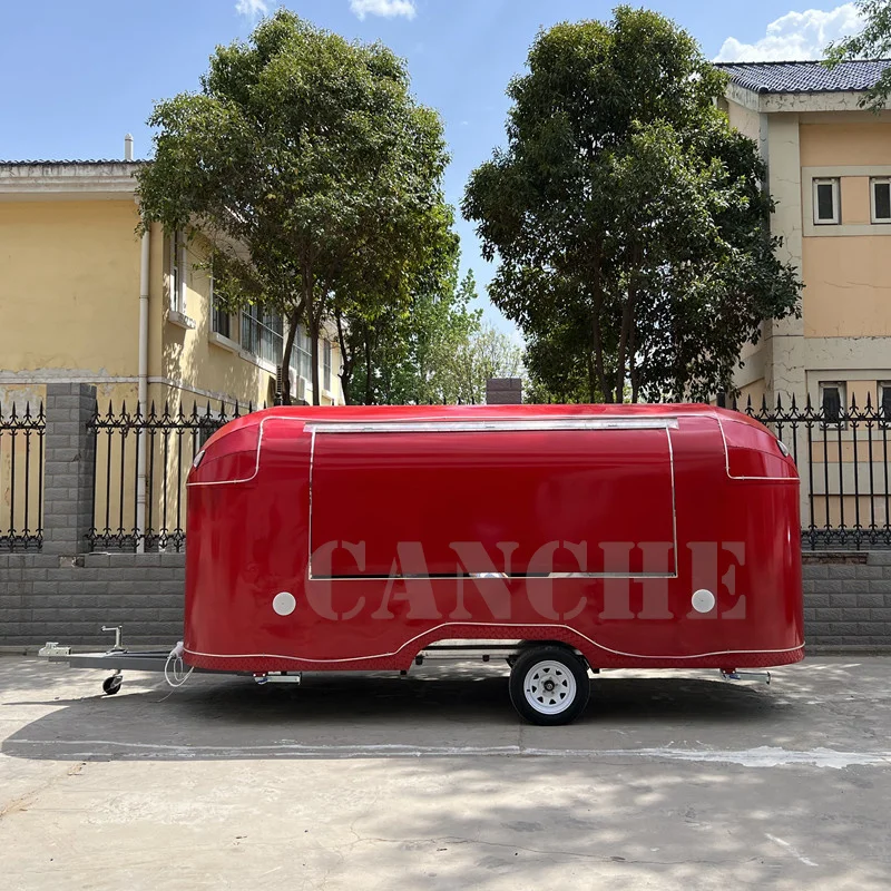 Fast Food Trucks Street Mobile Food Trailer With Full Kitchen Equipments