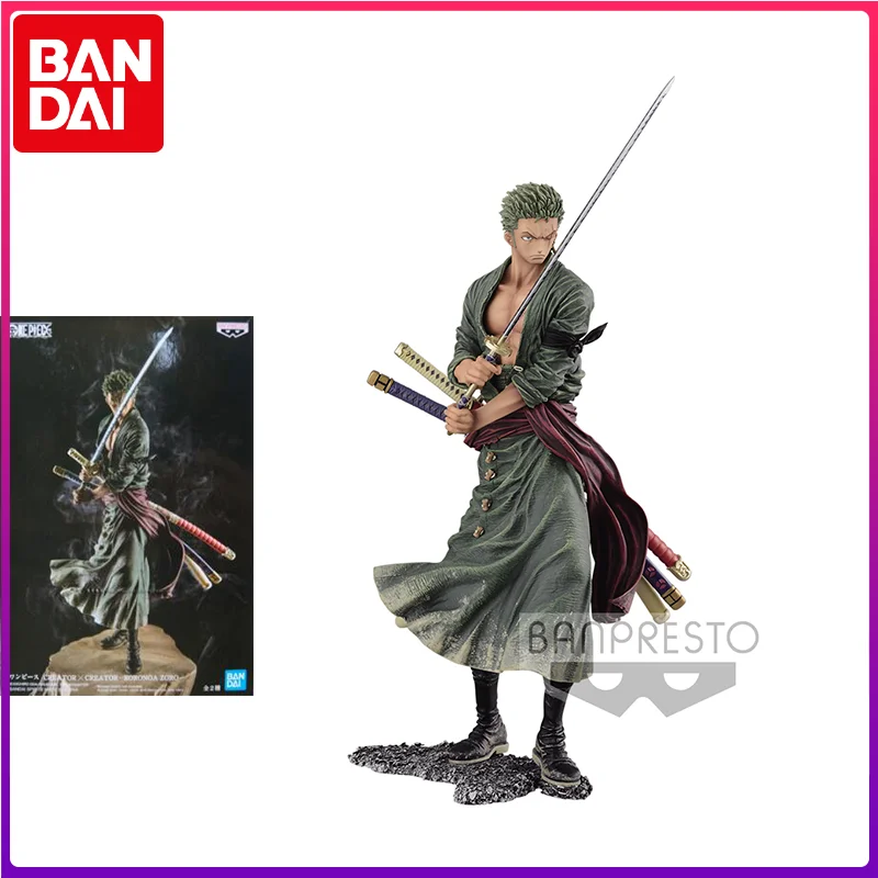 

Bandai One Piece Figure Roronoa Zoro Anime Model Gift Anime Character Stylist 20cm Doll Figurine Collecting Children's Toys