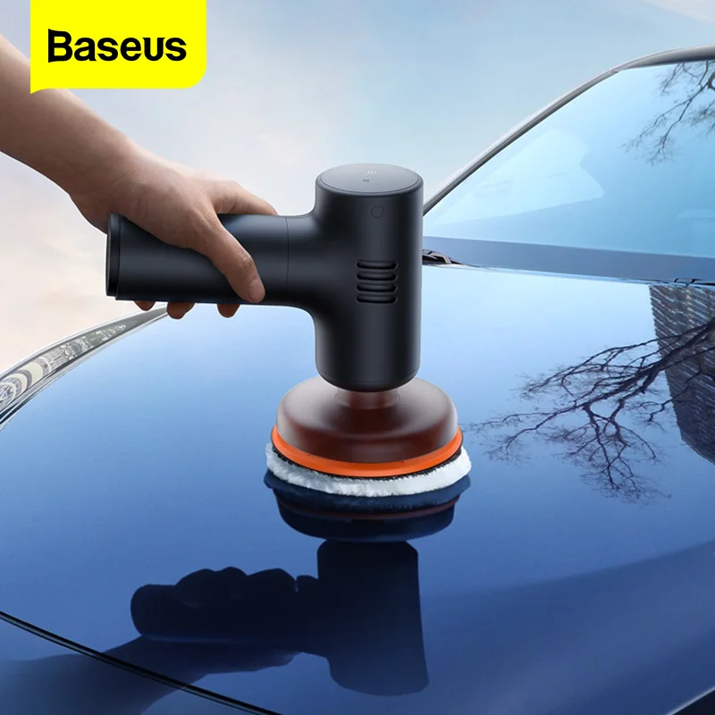 Baseus Mini Wireless Car Polishing Machine Cordless Electric Polisher Adjustable Speed For Home Car Wireless Polish Waxing Waxer
